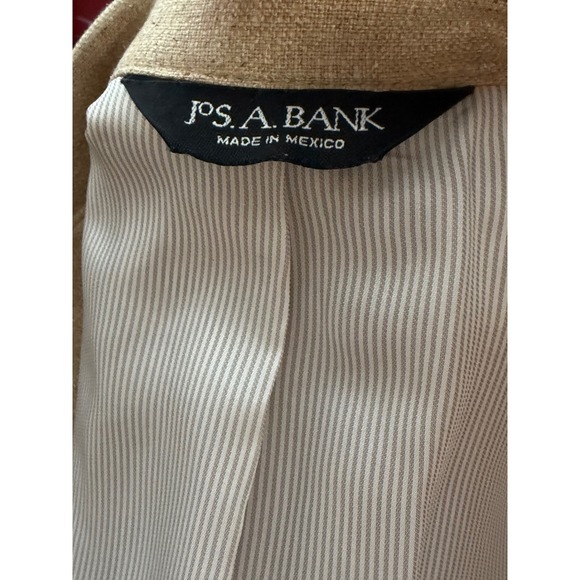 Jos A Bank Signature Silk Sport Coat Tan 40 Short Blazer Mens Jacket Derby - Picture 5 of 14